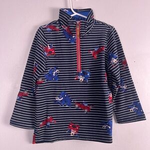 New Joules Boys’ Dale Half Zip Sweatshirt Size 5 Years